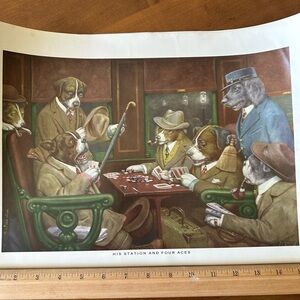 DOGS PLAYING POKER - Set of 4